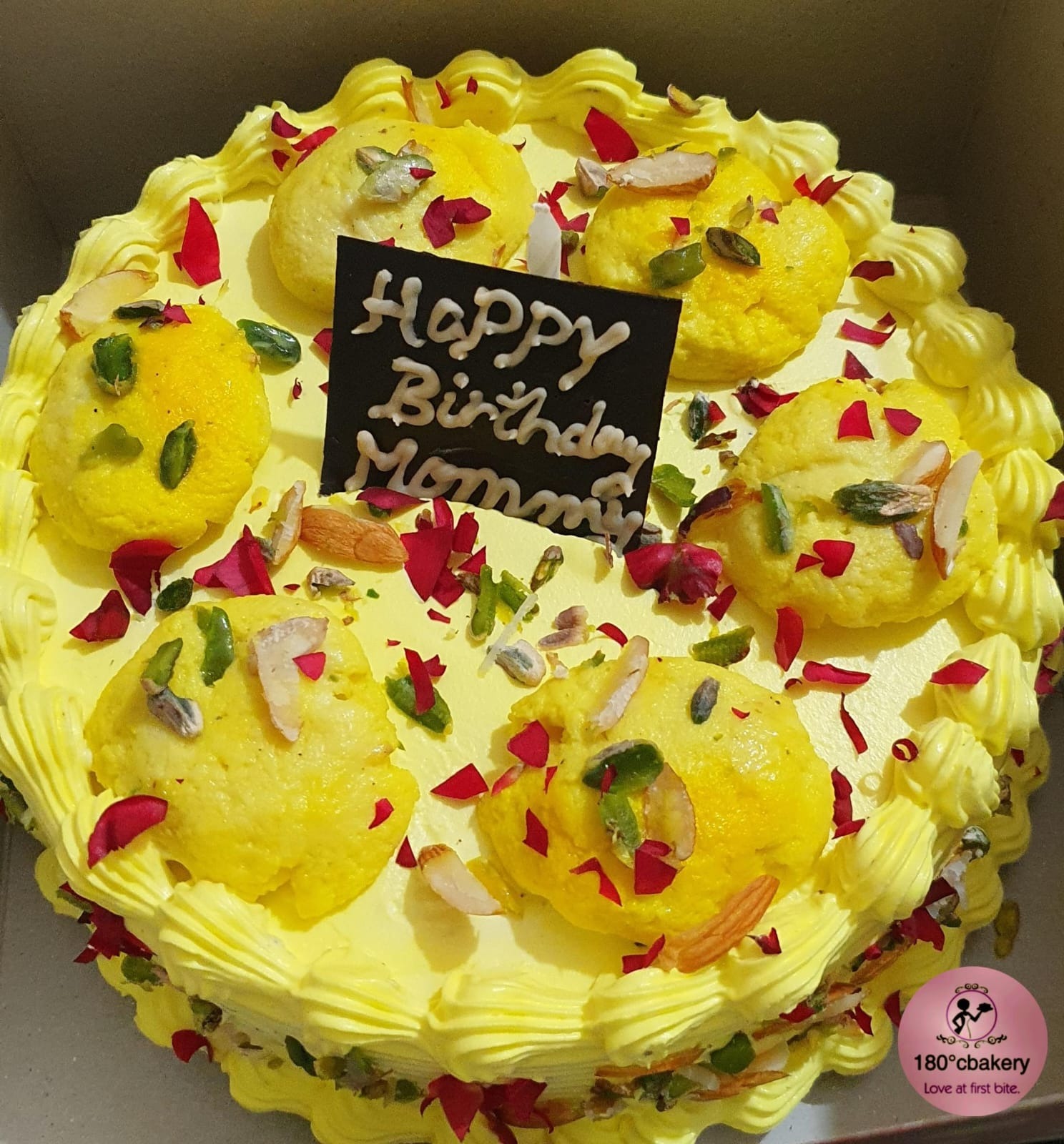 Kesariya Rasmalai Cake